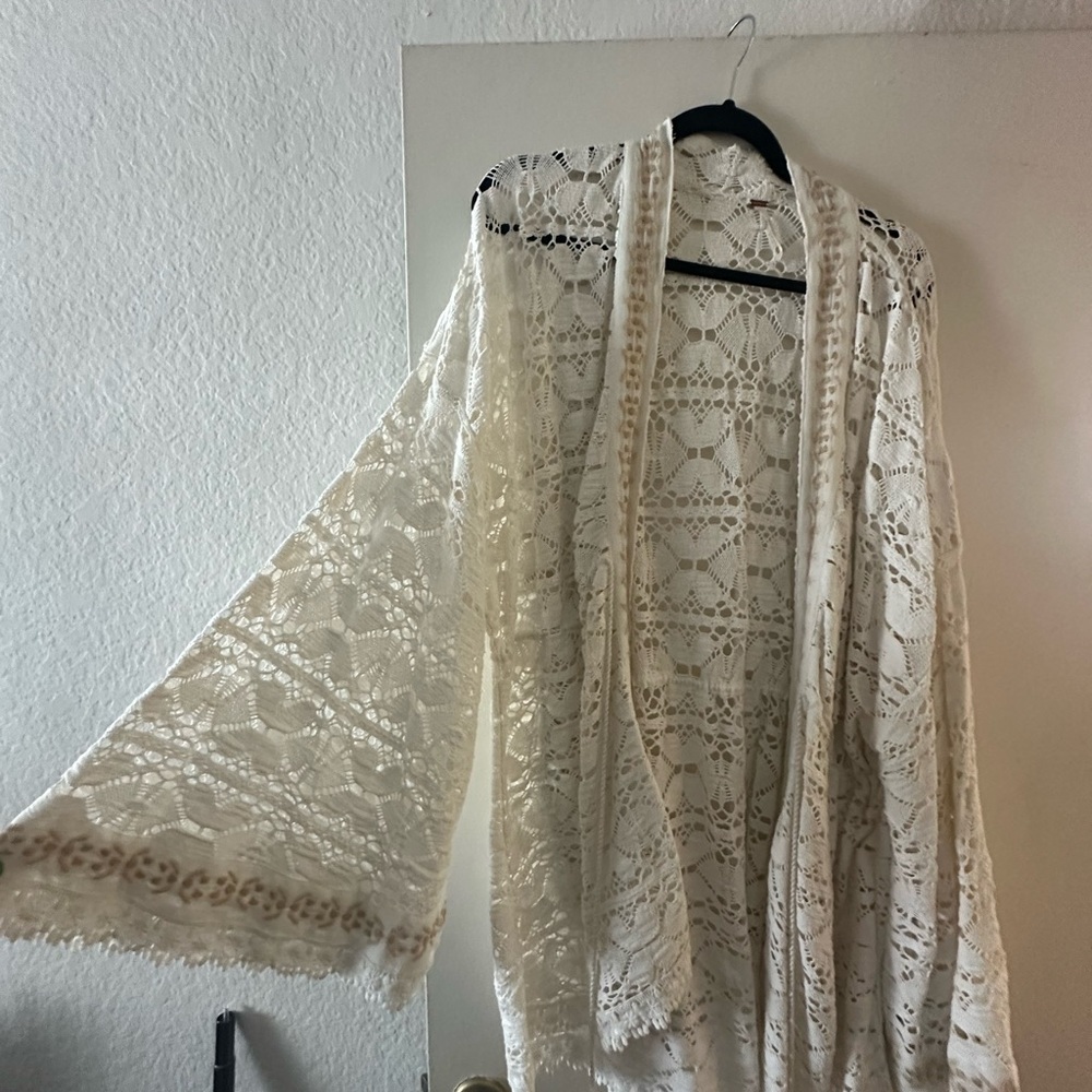 Free People Ivory Lace Swim Coverup